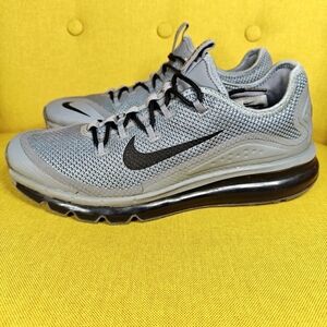 Nike Air Max More Cool Grey Black Running Sneakers Men's Shoes Size 9.5